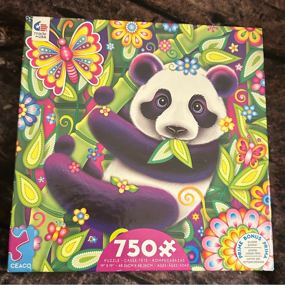 Ceaco - Groovy Animals - Panda - 750 Piece Jigsaw Puzzle MSRP $20 (21” x21) NEW - Picture 3 of 4
